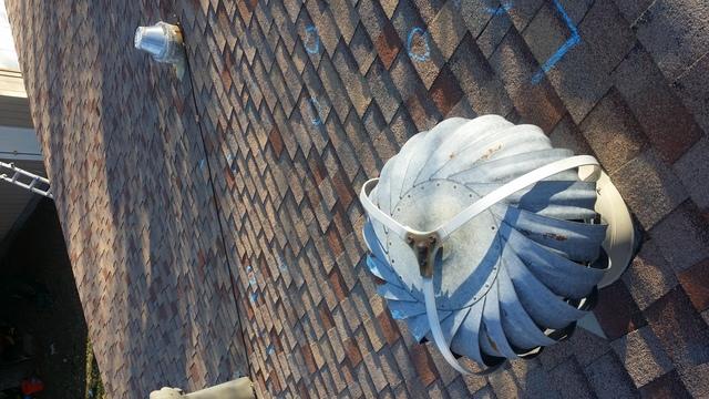 The whirley bird was needing to be replaced, it was no longer spinning. We replaced the whirley birds with new Lomanco vents to help with proper ventilation.