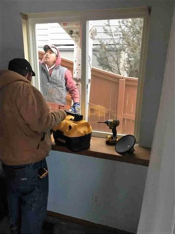 View From Inside the Home - the 4thDC crew is working hard getting these beautiful new Milgard windows installed!